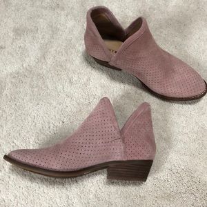 Faux suede bootie